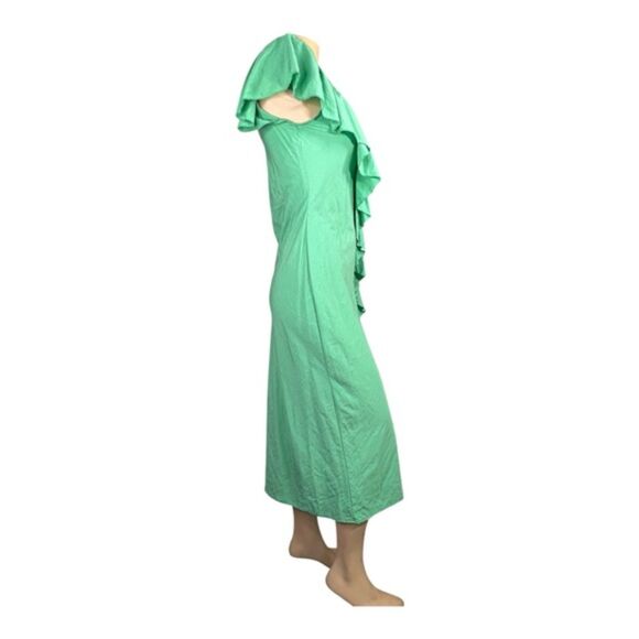 Future Collective Green Ruffle Midi Dress – XXS - Picture 4 of 6